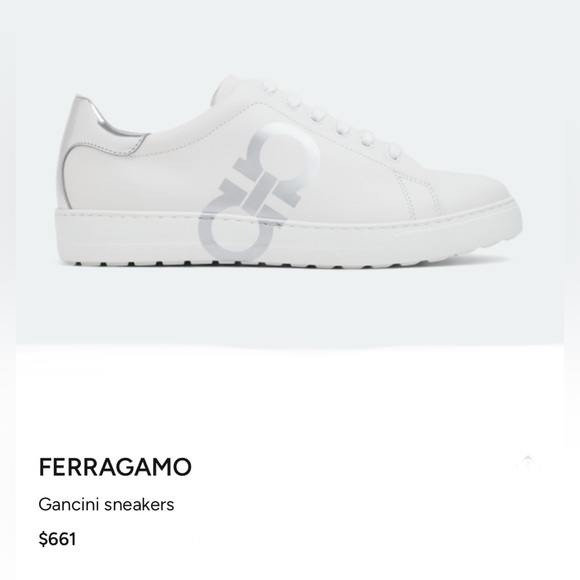 Salvatore Ferragamo white Sneakers brand new never worn size 7 1/2